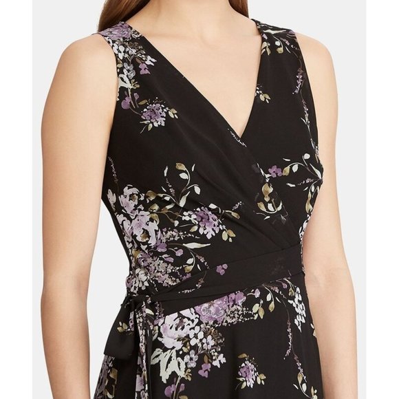 Ralph Lauren Black Floral Sleeveless Dress - Picture 3 of 3